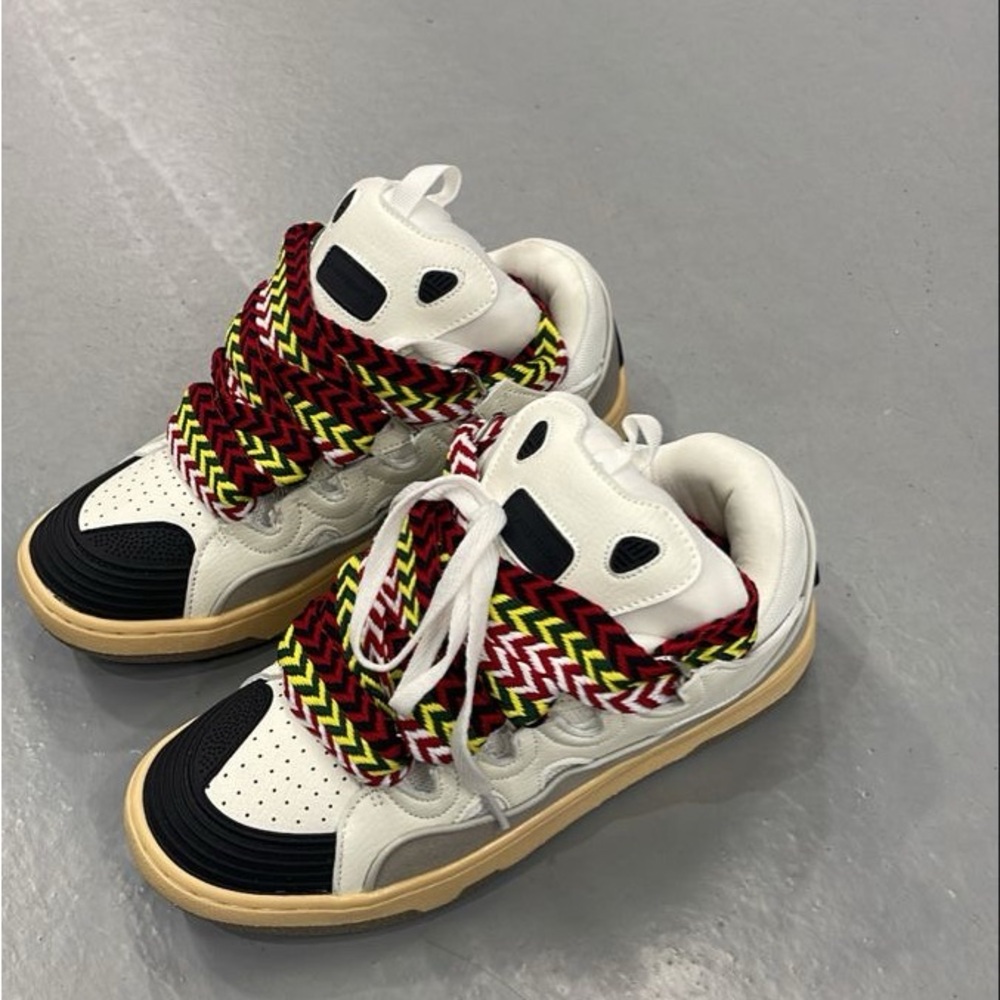 Lanvin Kids Sneakers with Red, Yellow, and Black Accents